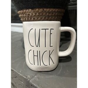 Rae Dunn Cute Chick Easter‎ Spring Mug White Yellow Coffee Tea Farmhouse Decor